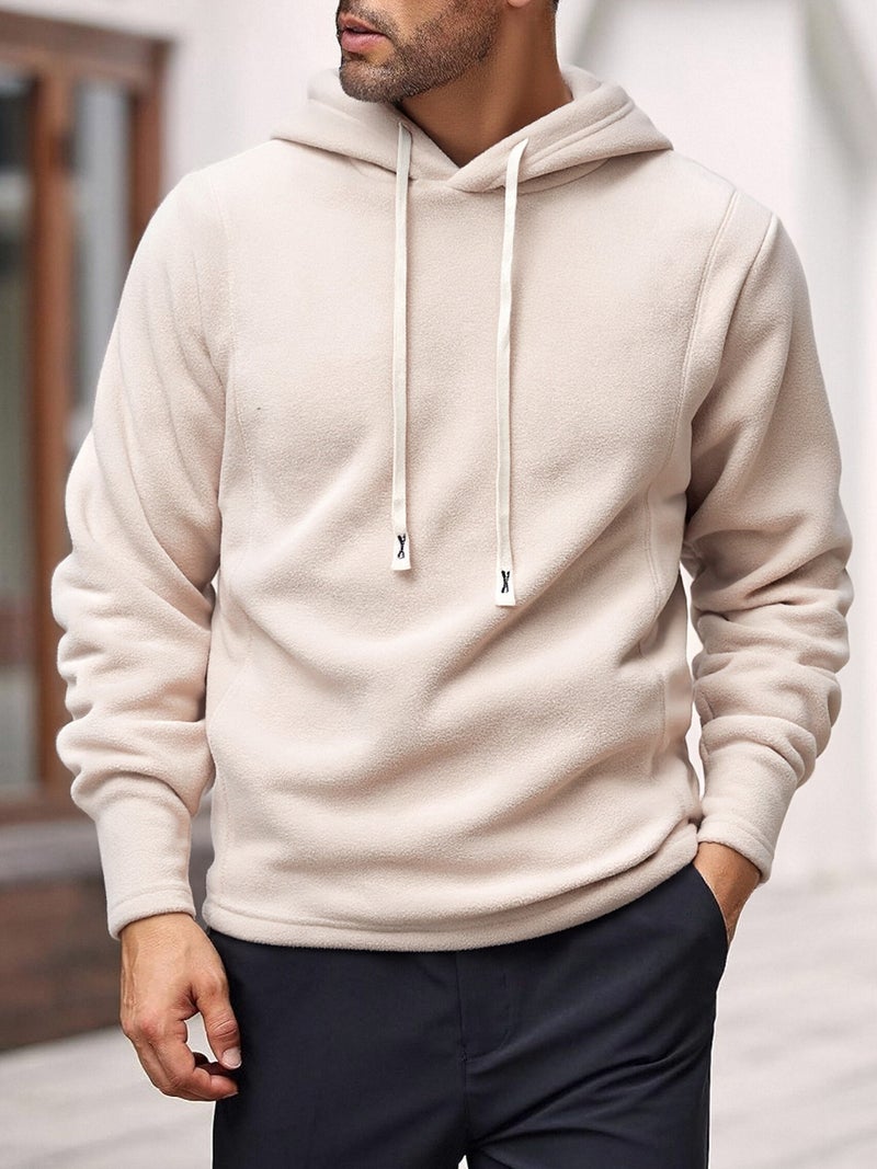 Oversized Men's Hooded Casual Fleece Jacket Winter Warm Coat - Image 2