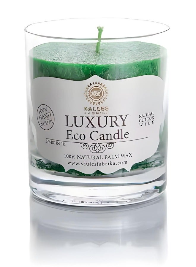 Saules Fabrika Palm Wax Candle 180g - Jasmine and Green Tea Scented Candle - Long-Lasting Fragrance - Home Aromatherapy Candle in Glass Container - Image 1
