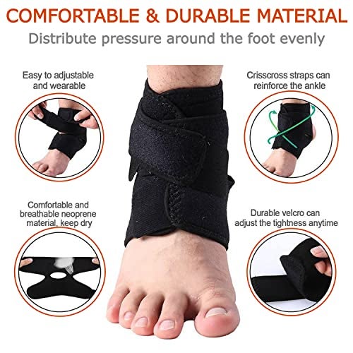 NUCARTURE ankle support for men and women pain relief straps for running sports,bandage wrap protection ligament injury ankle brace guard(Black) - Image 2