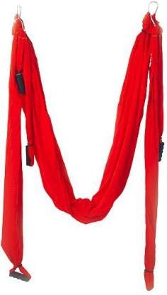 IRIS Fitness Deluxe Aerial Yoga Hammock Swing – Anti-Gravity Inversion Sling for Flying Yoga, Aerial Fitness & Relaxation (Red) - Image 2