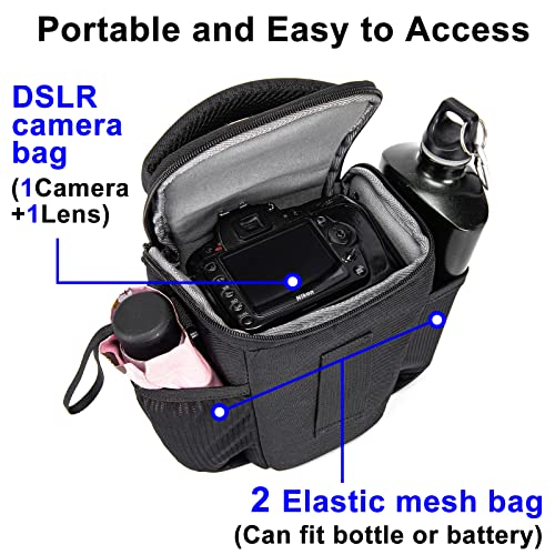 CADeN DSLR/SLR Camera Shoulder Bag Case with Adjustable Shoulder Strap, Compatible for Nikon, Canon, Sony Mirrorless Cameras Waterproof (Small) - Image 3