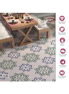 MOSAICOWALL Mosaicowall DIY Peel and Stick Self Adhesive Floor Tiles for Kitchen Living Room Antiskid Flooring Tile FST001 6 X 6 Inches Pack of 12  - Image 2