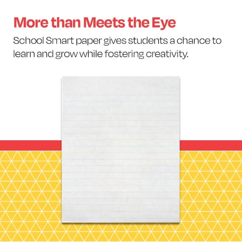 School Smart Practice Composition Paper, 8 x 10-1/2 Inches, 1/2 Inch Ruled Short Way, White, 500 Sheets - Image 5