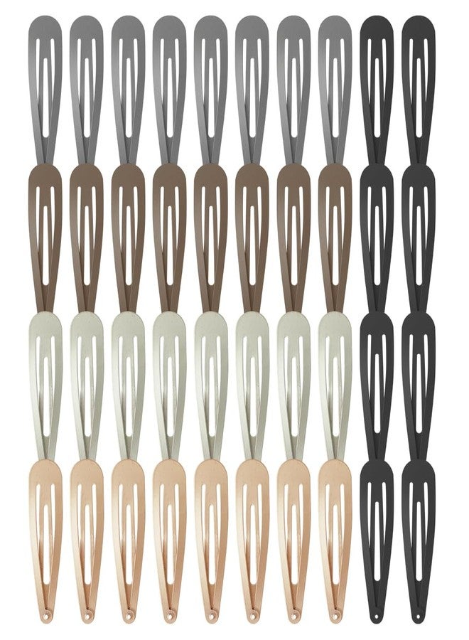 ECADY Women Hair Clips ECADY Metal Non-slip Snap Barrettes for Girls Adults (40-Pack 5-Colors) - Image 1