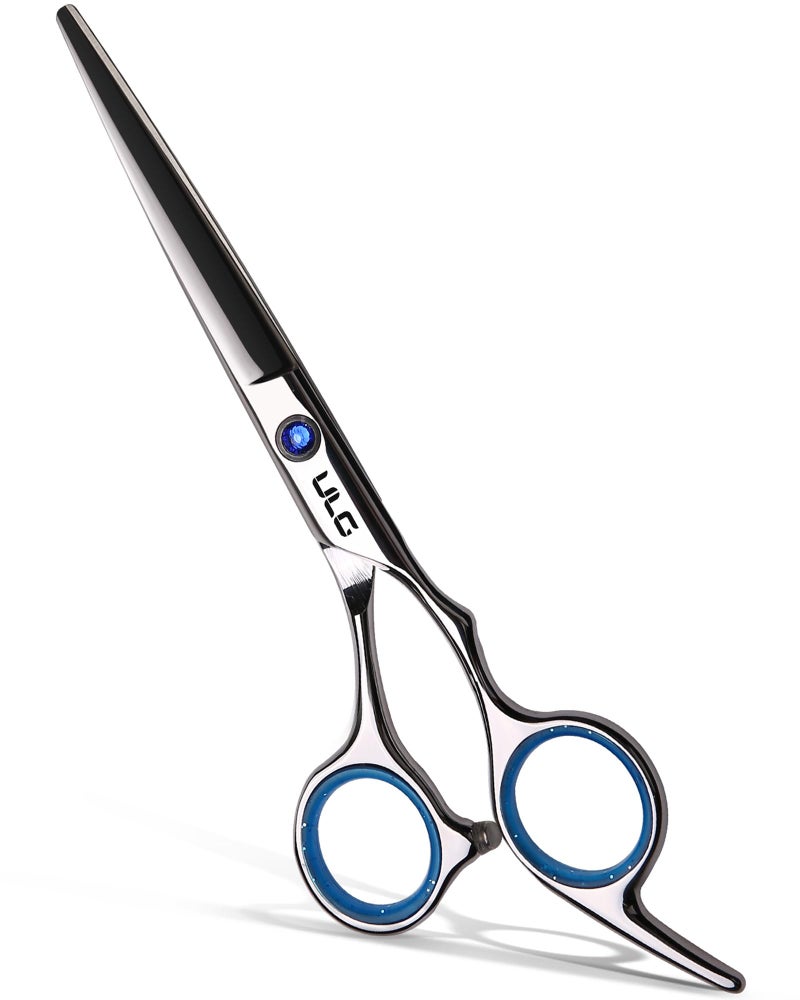 ULG Hair Cutting Scissors, ULG Professional Hair Scissors 7.5 inch Right-Hand Razor Edge Barber Shears Salon Hair Cutting Shears Made of Japanese Stainless Steel, Hand Sharpened Blue - Image 1