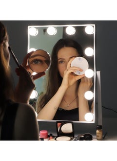 Cool Baby COOLBABY Vanity Mirror with 12 Dimmable LED Lights, 3 Color Modes, 360° Rotating and Smart Touch Control Screen & 360 Degree Rotation Makeup Mirror for Dressing Table  - Image 4
