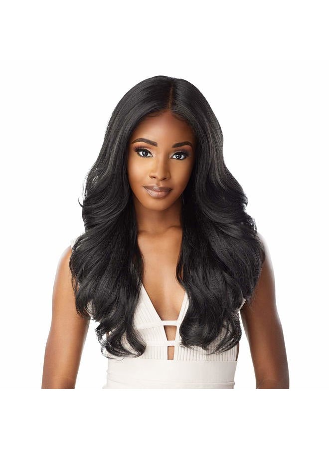 Sensationnel What lace 13x6 wigs - adanna lacefrontal hand tied glueless synthetic with natural density preplucked hairline (1 JETBLACK) - Image 1