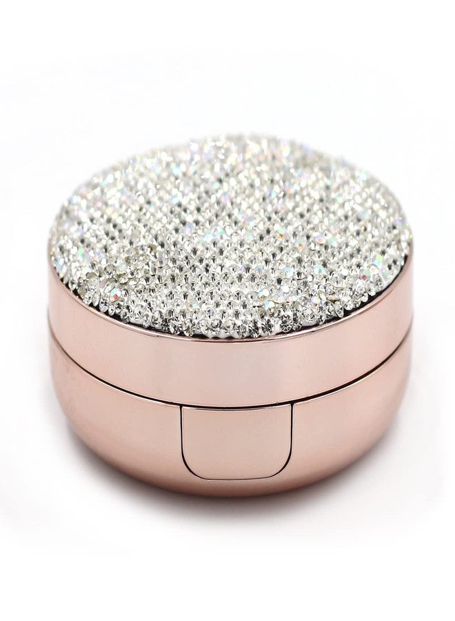 Bestbling bling Luxurious 15g 0.5oz Empty Gold Edge Make-up Powder Container Air Cushion Puff Case BB Cream Box with Air Cushion Sponge Powder Puff and Mirror (Silver) - Image 1