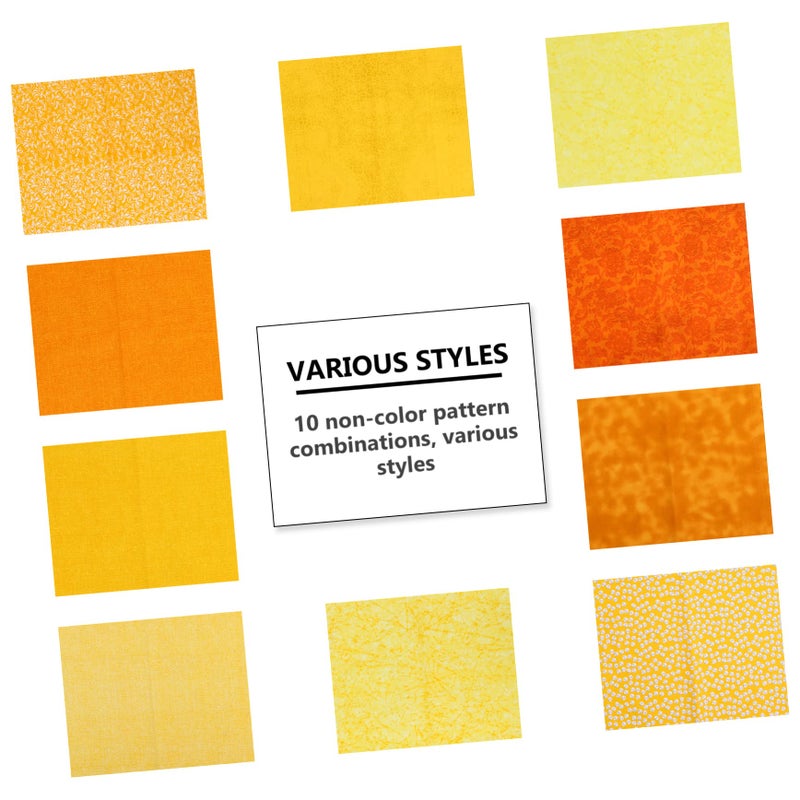 10 Pack Cotton Fabric Squares For Quilting Sewing And DIY Craft Projects - Image 3