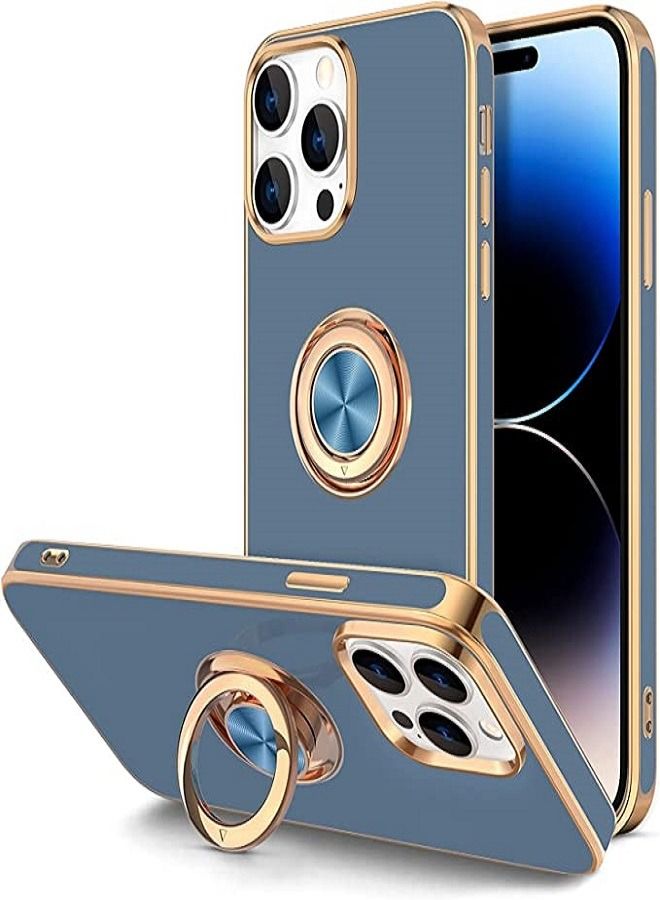 Focus Dezoe Ring Holder Case Iphone 14 Promax Blue