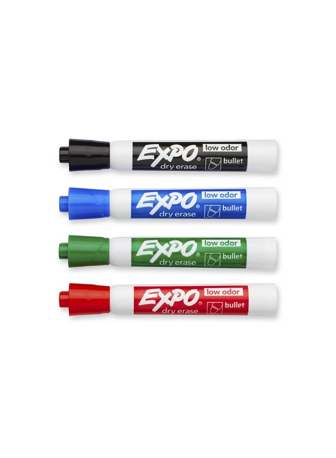 Expo Low Odor Dry Erase Markers, Bullet Tip, Assorted Colors, 4 Count - Image 5