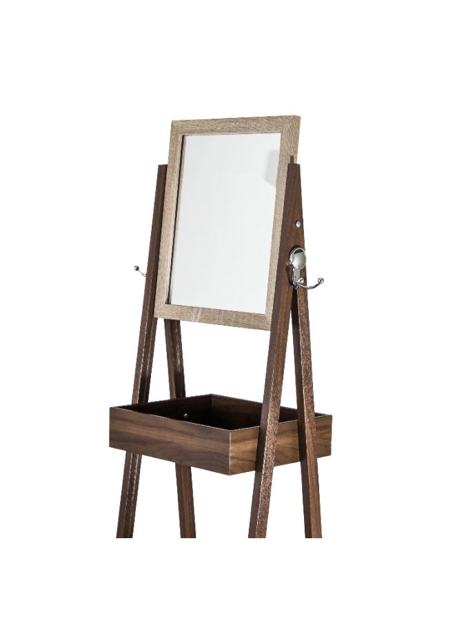 evistar 3-shelf storage organizer with mirror, made of high-quality Turkish wood, suitable for the bedroom or living room versatile. - Image 2