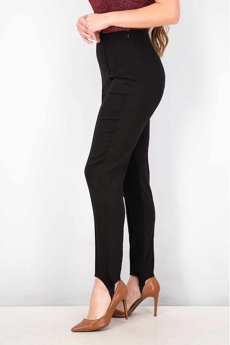 Mohito Women Regular Fit High Waisted Sling Back Hem Plain Pants, Black - Image 4