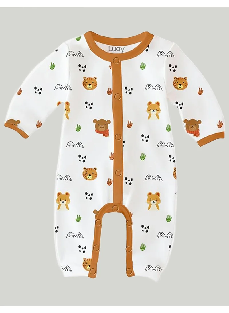 Luay Orange Bear Premium Gift Box Set with The Baby Romper, Baby Feeding Bottle and Teddy Bear Best Hamper for Babies (0-3 M)  | Best Price UAE