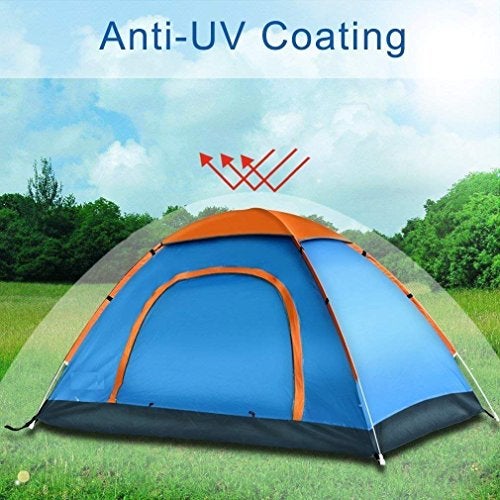 Right Choice Polyester Terylene Cloth Waterproof Picnic Hiking Camping Portable Dome Tent for 4 Person with Bag (Multicolour, 200 X 200 X 135 Cm) - Image 2