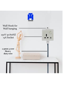 Hassan Single Socket Universal Extension With Heavy Duty Power Cord By Hassan  - Image 4