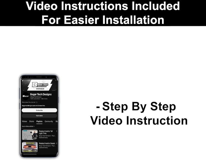 BOGAR TECH DESIGNS Precut American Flag Rear Side Quarter Window Decals for Toyota Rav4 2019-2021, Matte Black - Image 4