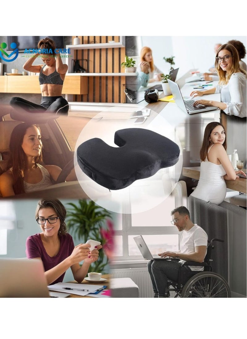 ACNORIA CARE Acnoria Care Coccyx Soft Comfortable Memory Foam Seat Cushion Orthopedic Pain Relief Seat Cushion For Car Office Wheelchair  - Image 2