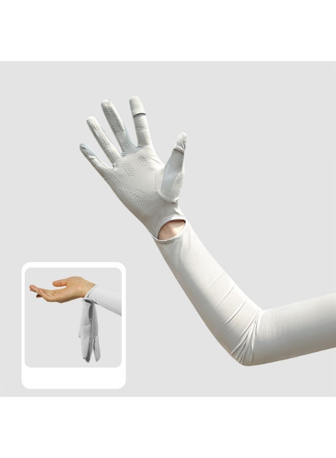 2 Pcs UV Protection Women's Driving Gloves Full Finger Arm Sleeve Long UV Sun Protection Gloves  - Image 3