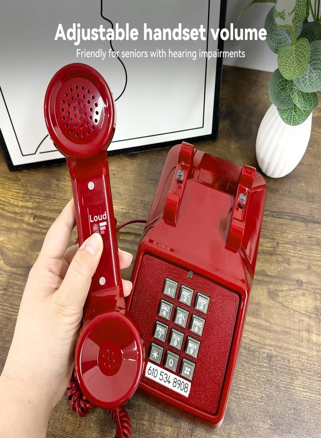 Sangyn Vintage Corded Phones for Landline Old Telephone with Mechanical Ringer Volume Control Retro Analog Desk Phone for Home School Office - Image 3