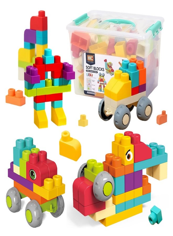 WSKC 73 PCS Soft Building Blocks for Toddler 18M+, Big Stacking Blocks for Kids, STEM Educational Building Toys Set with Storage Box, Ideal for Early Learning and Hands-On Play - Image 1