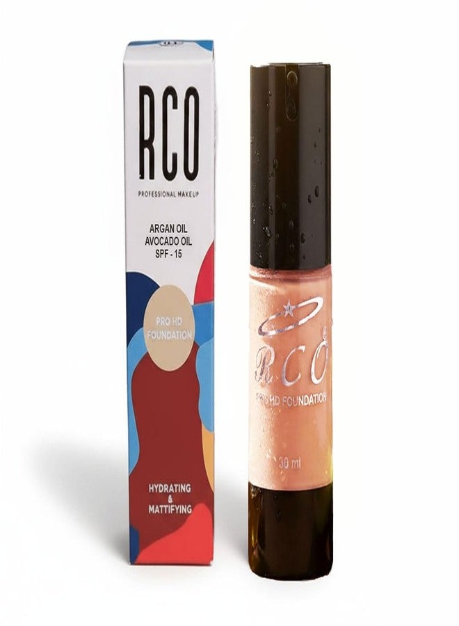RCo كريم أساس خفيف الوزن غير لامع من آر سي أو مع ترطيب وثبات طويل الأمد، لون عاجي - Image 3