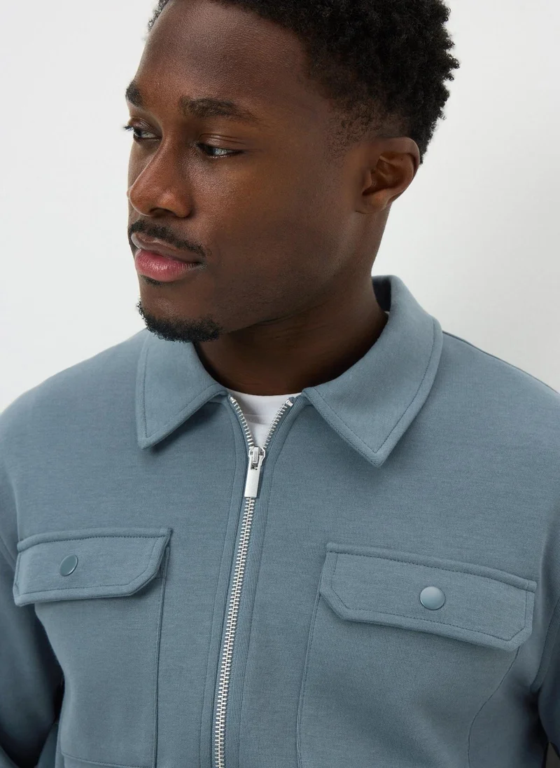 ماتلان قميص شيكت ذكي أزرق