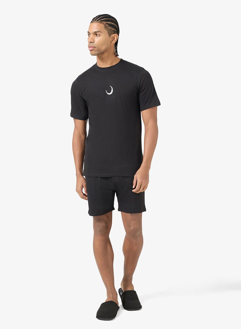 Seventy Five Printed Short Sleeve T-Shirt And Shorts Set - Image 5