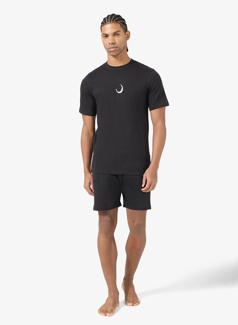 Seventy Five Printed Short Sleeve T-Shirt And Shorts Set - Image 1