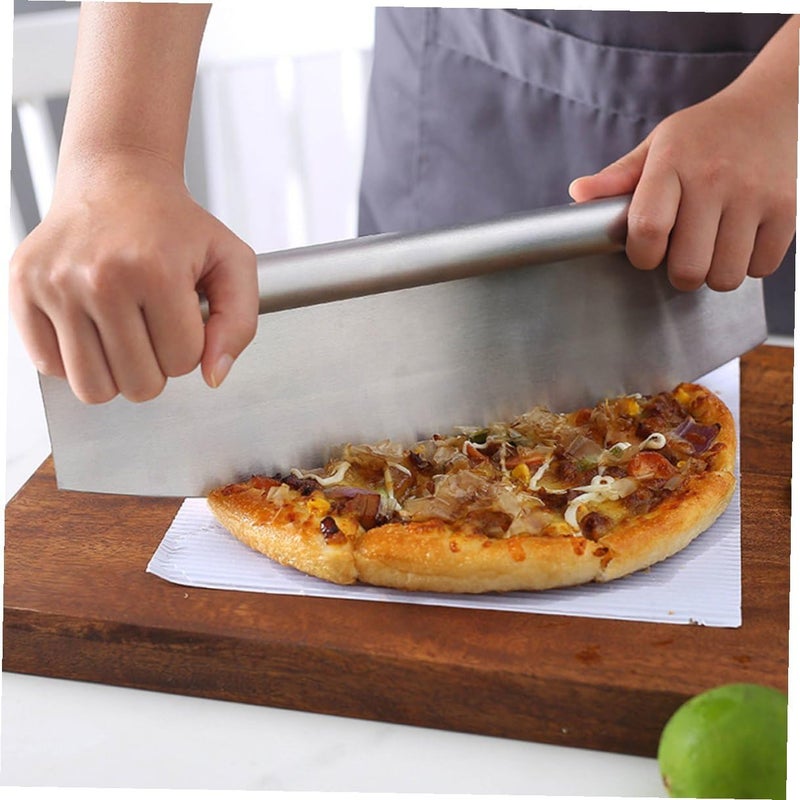 Pizza Cutter and Pizza Peel Set Stainless Steel with Pp Sheath Semi-circular Sharp Blade for Home Baking 2pcs Set - Image 5