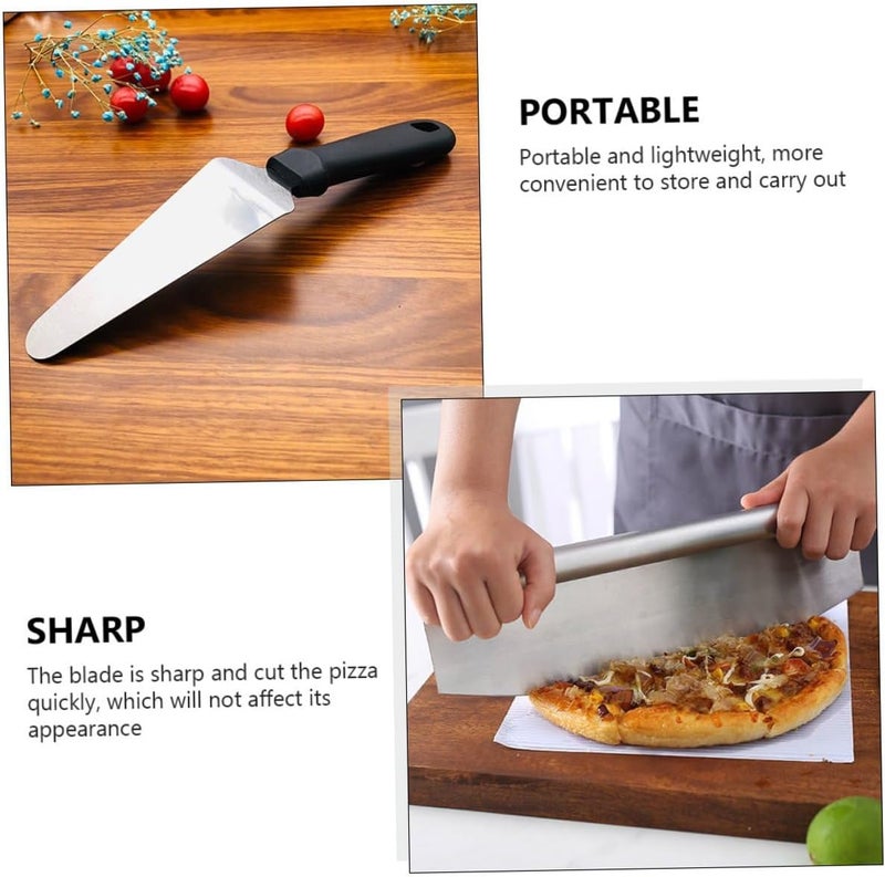 Pizza Cutter and Pizza Peel Set Stainless Steel with Pp Sheath Semi-circular Sharp Blade for Home Baking 2pcs Set - Image 4
