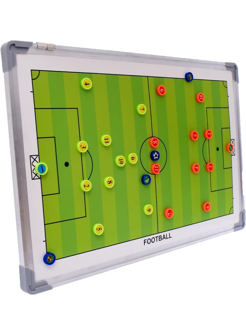 لوح كرة قدم تكتيكي مغناطيسي لتدريب لاعبي كرة القدم المحترفين مع إطار من الألومنيوم بحجم كبير 60×40 سم، يهدف إلى تعزيز الأداء الرياضي مع ميزات مصممة بدقة، متعدد الألوان - Image 3