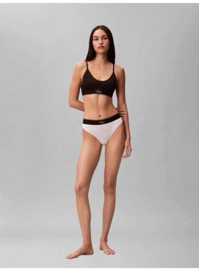 Calvin Klein white Stretch Thong - Graphic Monogram Microfibre for Women | Best Price UAE