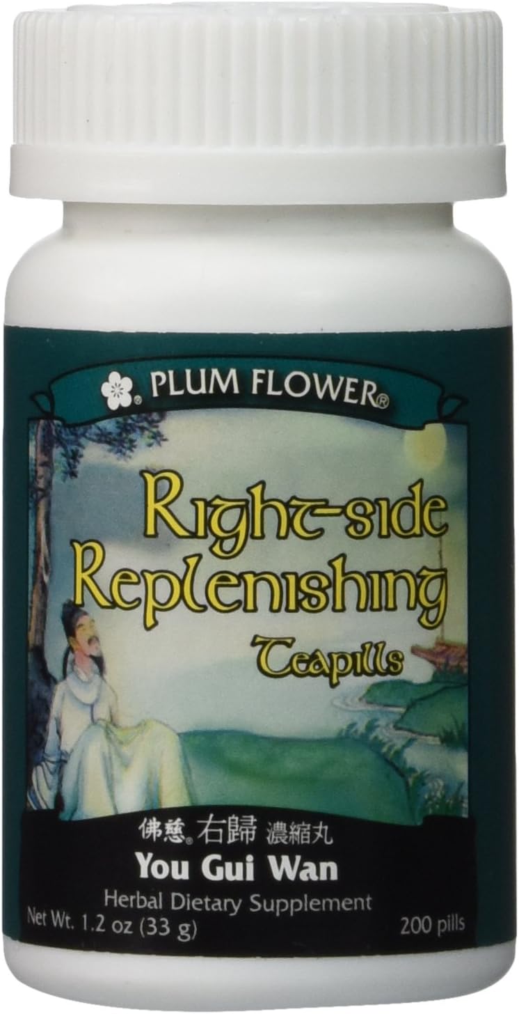 Plum Flower Right Side Replenishing Teapills (You Gui Wan) - 200 Count Herbal Dietary Supplement