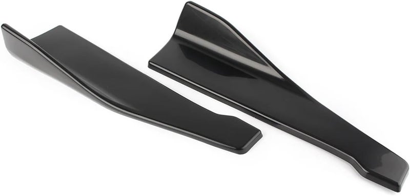 35cm Universal Car Rear Side Skirt Bumper Lip Skid/Scuff/Scrape Protector Strip Spliter Gloss Black - Image 4