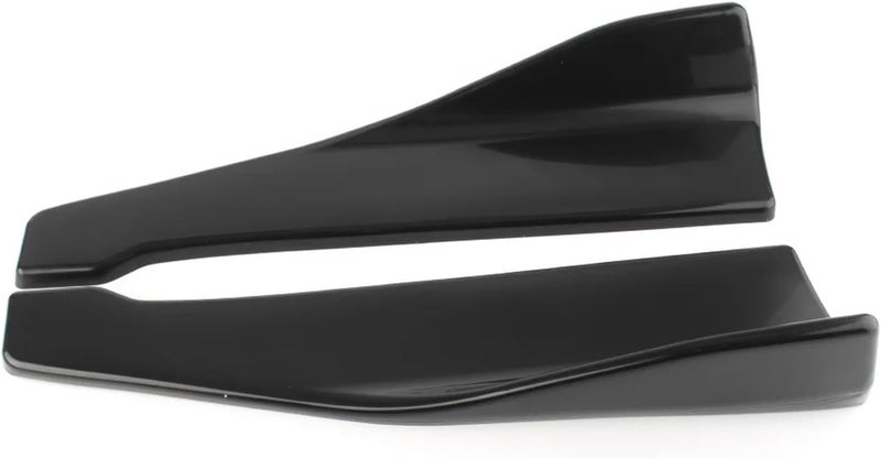 35cm Universal Car Rear Side Skirt Bumper Lip Skid/Scuff/Scrape Protector Strip Spliter Gloss Black - Image 3
