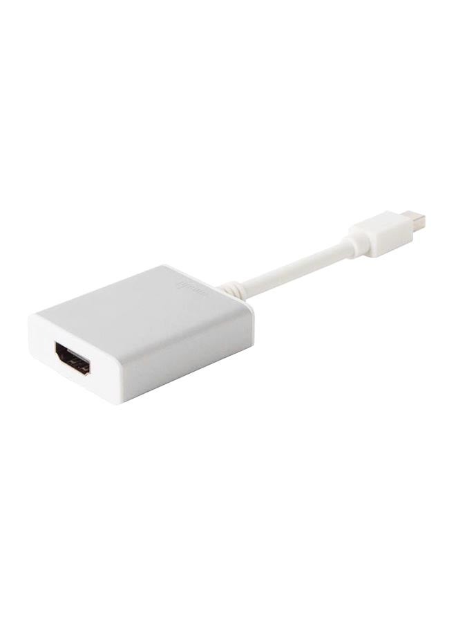 موشي محول من ديسبلاي بورت إلى HDMI مصنوع من الألومنيوم أبيض - Image 1