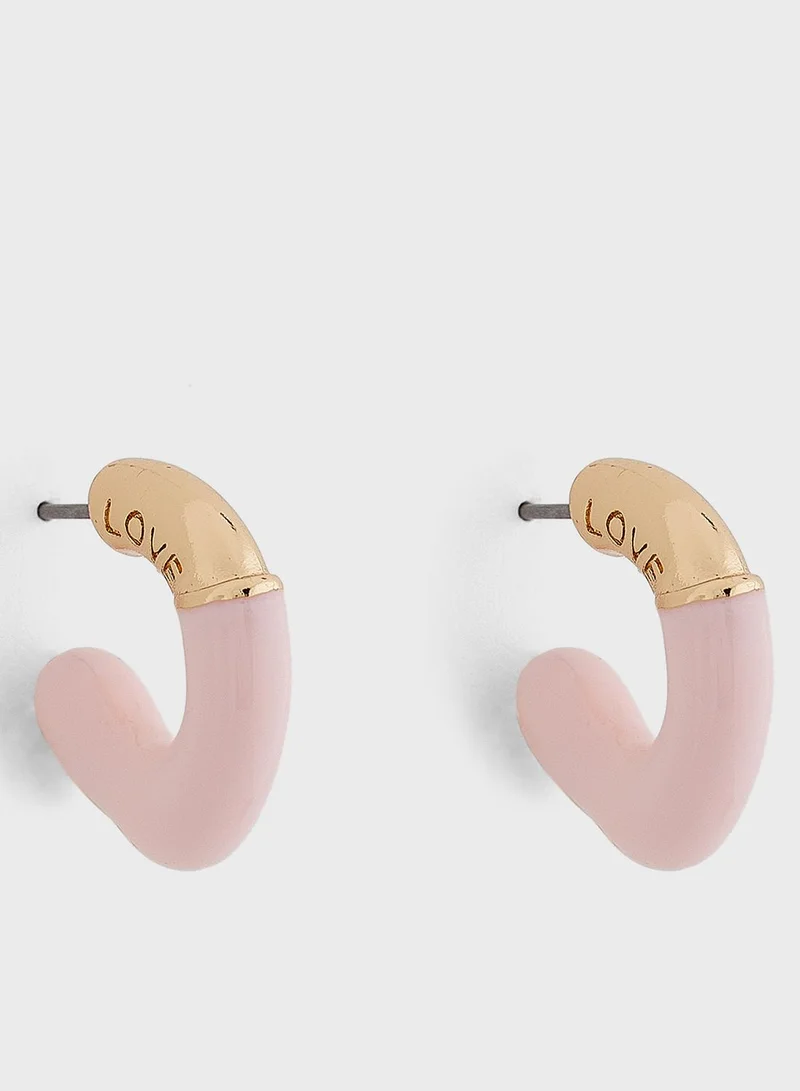 Ginger Color Pop Up Hoop Earrings