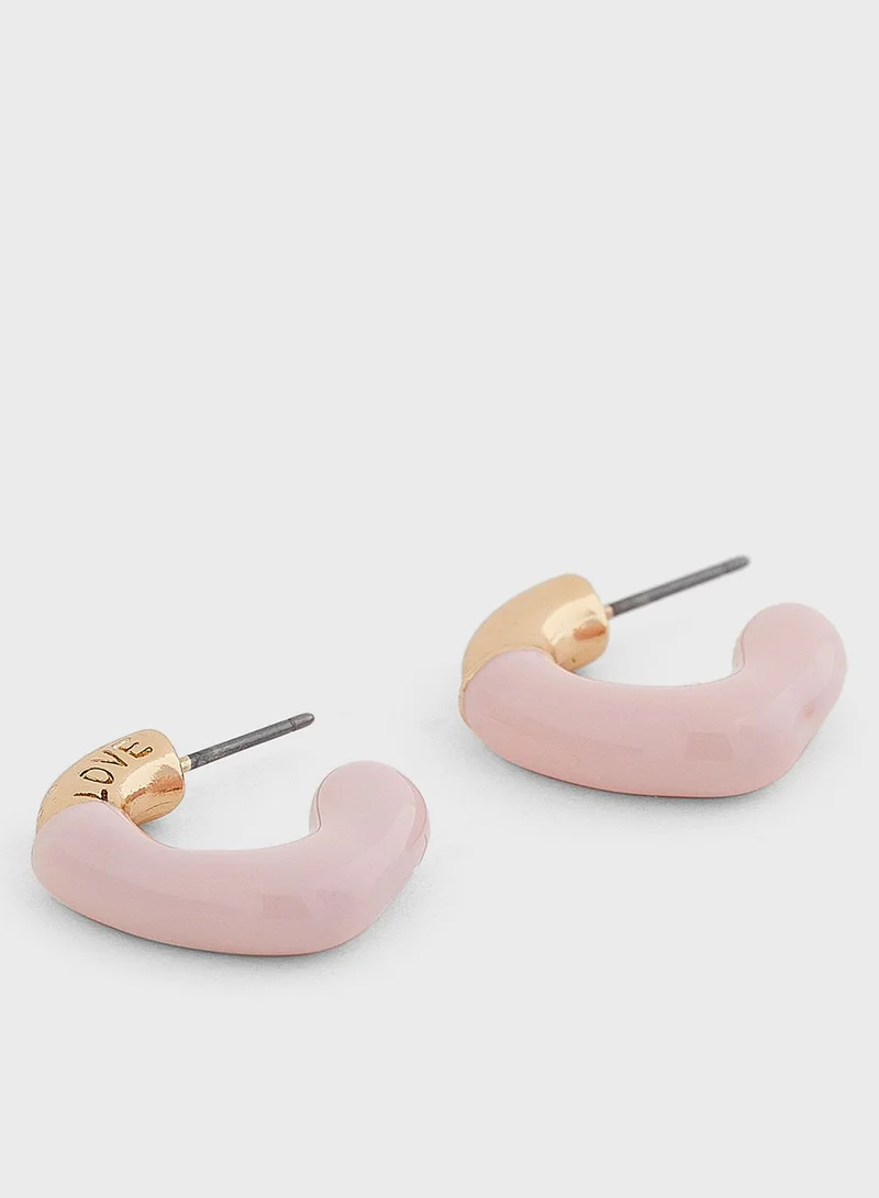 Ginger Color Pop Up Hoop Earrings
