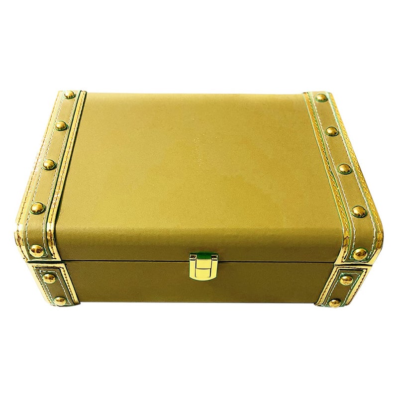 Artlysoul Artlysoul Vintage Rectangular Trunk Box Yellow Size10 x 7 x 35 Inch for GiftingStorageDecor  - Image 1