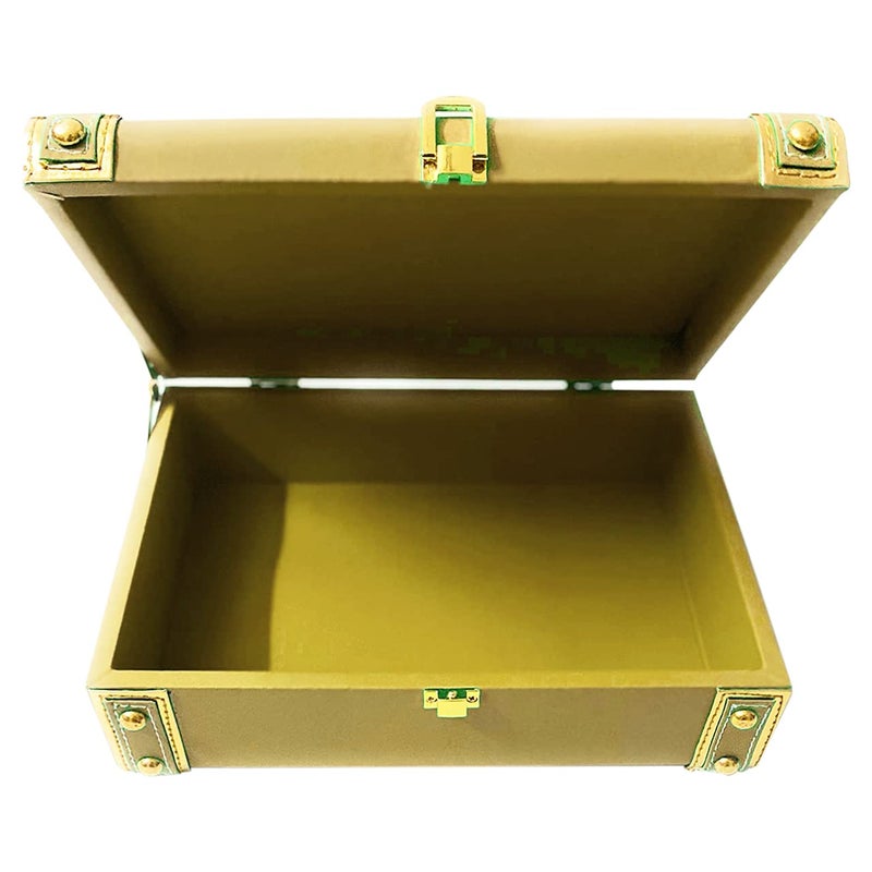 Artlysoul Artlysoul Vintage Rectangular Trunk Box Yellow Size10 x 7 x 35 Inch for GiftingStorageDecor  - Image 2