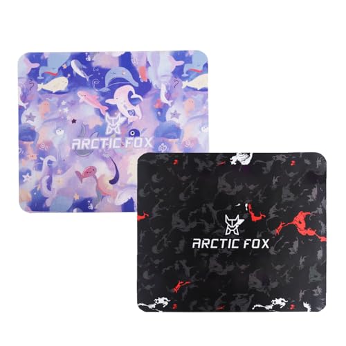 Arctic Fox Mouse pad for All Mouse sensors | Non-Slip Rubber Base|3 mm Thickness for Desktop, Laptop Gaming Professionals (Blotch & Trawi) (Small, Pack of 2) - Image 1