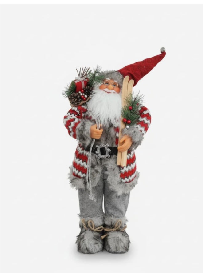 AKDC Grand Christmas Santa Figurine in Red & White Dress – 75 cm - Image 2