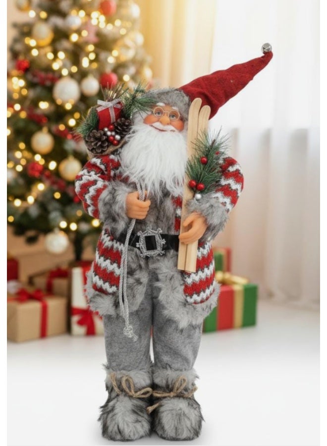 AKDC Grand Christmas Santa Figurine in Red & White Dress – 75 cm - Image 1