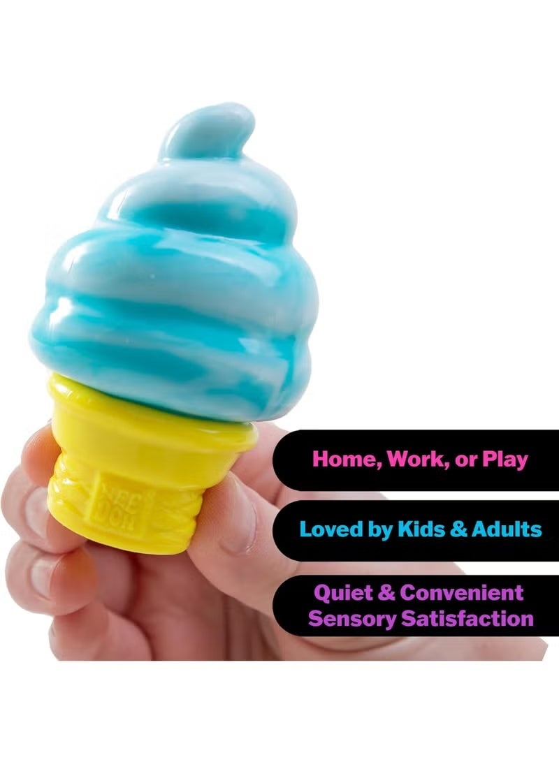 Needoh Schylling Needoh Ice Cream Cone - Sensory Squeeze Toy (Pink) - Image 3