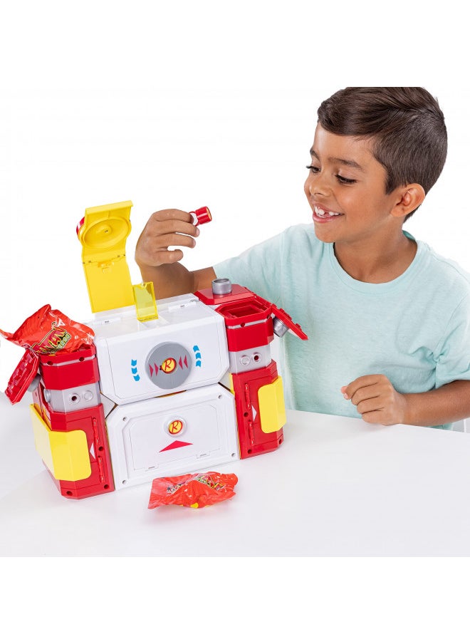 RYAN'S WORLD Mega Mecha Titan Robot; Chest transforms into Red Titan Robot; Contains 5 Micro Figures, a Spinner, Wearable Eye mask & Cape, and Stickers