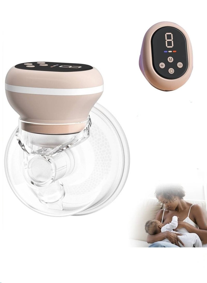MIXDE Electric Wearable Hands-Free Breast Pump with 30 PCS Breastmilk Storage Bags, Low Noise & Painless, LCD Display, 3 Modes & 9 Levels - Image 1