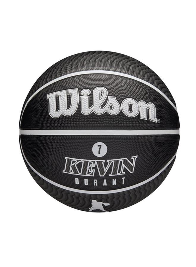 Wilson NBA Player Icon Kevin Durant Outdoor Basketball Black and White Size 7 WZ4006001XB7 - Image 1