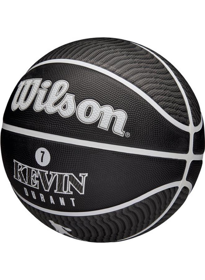 Wilson NBA Player Icon Kevin Durant Outdoor Basketball Black and White Size 7 WZ4006001XB7 - Image 3