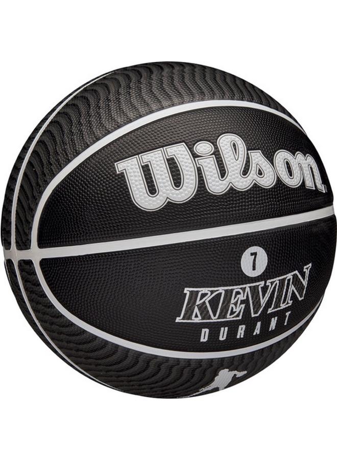 Wilson NBA Player Icon Kevin Durant Outdoor Basketball Black and White Size 7 WZ4006001XB7 - Image 2